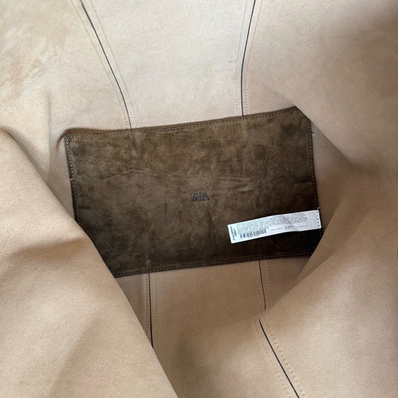 Suede Brand New Zara Bag with Pouch.Premium Collection. 100% cow leather (Suede) - Picture 5 of 16